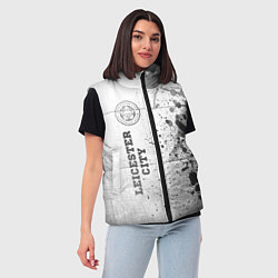 Женский жилет Leicester City - white gradient по-вертикали, цвет: 3D-черный — фото 2