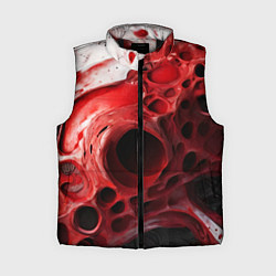 Женский жилет Красно-белая абстрактная структура