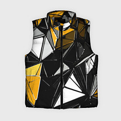 Женский жилет Жёлто-белые рельефные треугольники на чёрном фоне