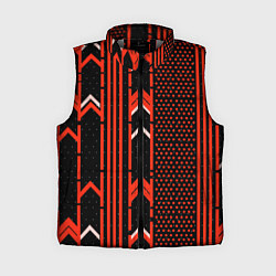 Женский жилет Красные обои на чёрном фоне