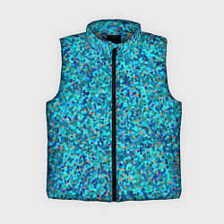Женский жилет Сине-голубой пуантилизм
