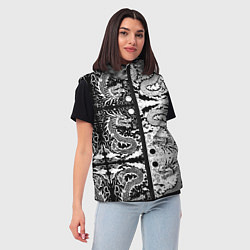 Женский жилет Драконы инь и янь с узорами, цвет: 3D-светло-серый — фото 2