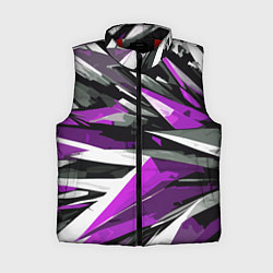 Женский жилет Чёрно-фиолетово-белая абстракция