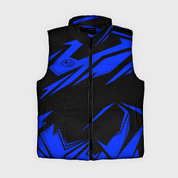 Женский жилет Субару - синий, цвет: 3D-черный
