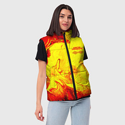 Женский жилет Arctic Monkeys - ядовитые подтеки, цвет: 3D-красный — фото 2