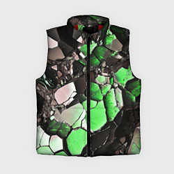 Женский жилет Чёрно-зелёный камень