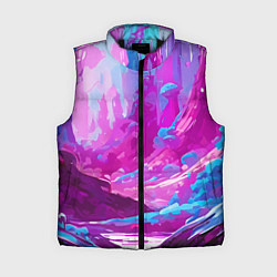 Женский жилет Фиолетовая кислотная абстракция