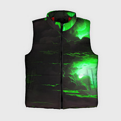 Женский жилет Кислотный зелёный закат, цвет: 3D-красный