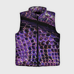 Женский жилет Фиолетовая кожа змеи, цвет: 3D-светло-серый