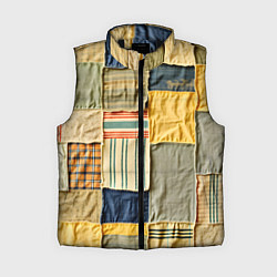 Женский жилет Пэчворк в желтых оттенках