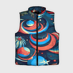 Женский жилет Абстракция ёлочных игрушек