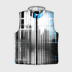 Женский жилет Сине-чёрный гранж на белом фоне