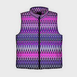 Женский жилет Сиренево-розовый узоры