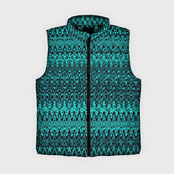 Женский жилет Бирюзовый узоры