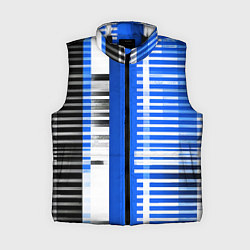 Женский жилет White stripes on a black and blue background
