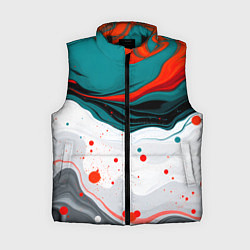 Женский жилет Эбру красочная абстракция