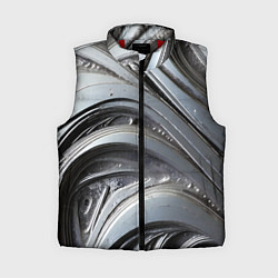 Женский жилет Полированный серебряный металл