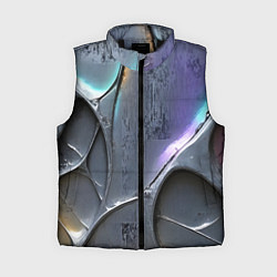 Женский жилет Полированный серебряный металл
