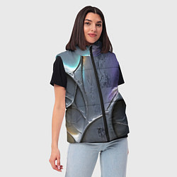 Женский жилет Полированный серебряный металл, цвет: 3D-черный — фото 2