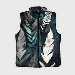 Женский жилет Перья и листья