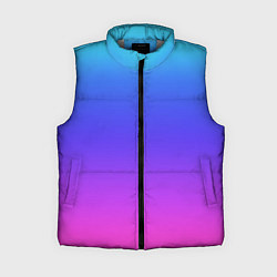 Женский жилет Градиент закат сине-розовый