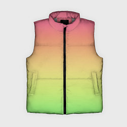 Женский жилет Градиент заря розово-зелёный, цвет: 3D-светло-серый