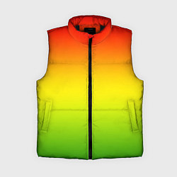 Женский жилет Градиент сочный красно-жёлто-зелёный