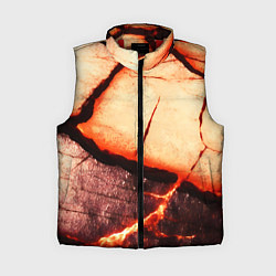 Женский жилет Трещины на абстрактном красном фоне, цвет: 3D-красный