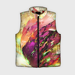 Женский жилет Красно-жёлтая абстракция
