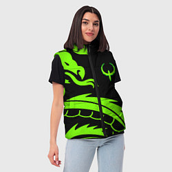 Женский жилет Квейк кислотный дракон лого, цвет: 3D-черный — фото 2