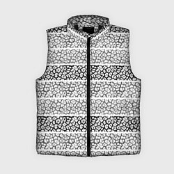 Женский жилет Полосатый узор с черно белым тигровым рисунком, цвет: 3D-черный