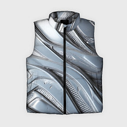Женский жилет Полированный металл серебряный, цвет: 3D-светло-серый