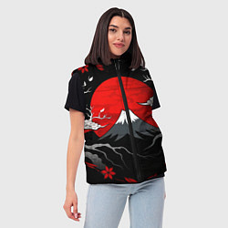 Женский жилет Японский вулкан, цвет: 3D-черный — фото 2