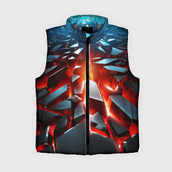 Женский жилет Черные слитки над лавой, цвет: 3D-светло-серый