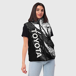 Женский жилет Toyota - белый разрыв, цвет: 3D-черный — фото 2