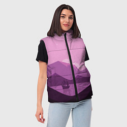 Женский жилет Горное озеро, цвет: 3D-красный — фото 2
