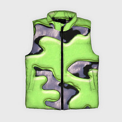 Женский жилет Зеленый объемный камуфляж, цвет: 3D-черный