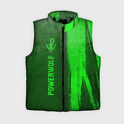 Женский жилет Powerwolf - green gradient по-вертикали