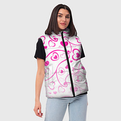 Женский жилет Узорные сердца, цвет: 3D-светло-серый — фото 2