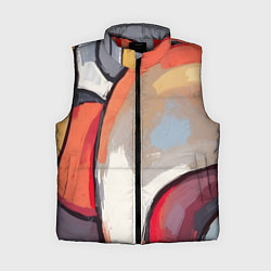 Женский жилет Абстракция с кругами, цвет: 3D-красный