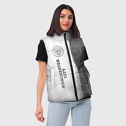 Женский жилет Manchester City - white gradient по-вертикали, цвет: 3D-черный — фото 2