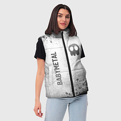 Женский жилет Babymetal - white gradient вертикально, цвет: 3D-черный — фото 2