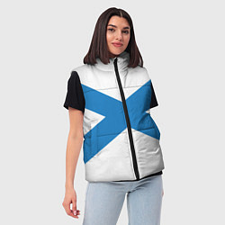 Женский жилет Военно-морской флот: Андреевский флаг, цвет: 3D-светло-серый — фото 2