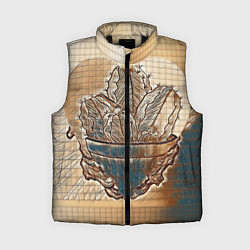 Женский жилет Кактус в сердце, цвет: 3D-черный