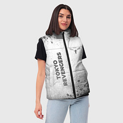 Женский жилет Tokyo Revengers - white gradient вертикально, цвет: 3D-черный — фото 2