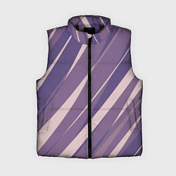 Женский жилет Фиолетовый абстрактные полосы, цвет: 3D-черный