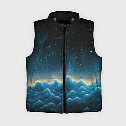 Женский жилет Облака и черное небо текстура, цвет: 3D-светло-серый