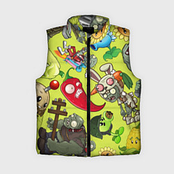 Женский жилет Растения против зомби с героями, цвет: 3D-светло-серый