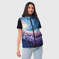 Женский жилет Космическая волна, цвет: 3D-красный — фото 2