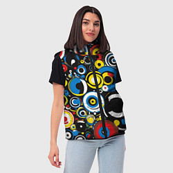 Женский жилет Абстракция геометрическая, цвет: 3D-черный — фото 2